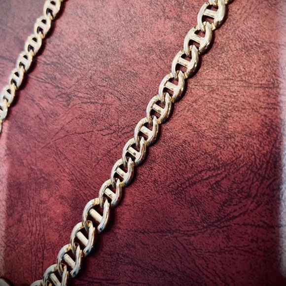 Vintage Mariner Link Chain Necklace. Chunky Statement Necklace Graduated links - Picture 11 of 15